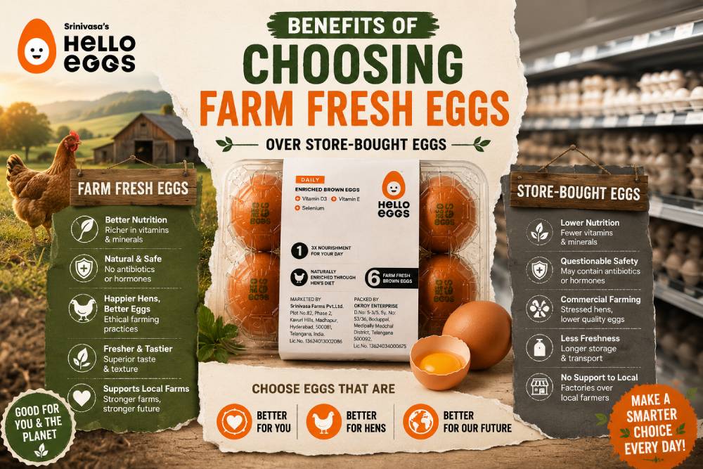 Benefits of Choosing Farm Fresh Eggs Over Store-Bought Eggs